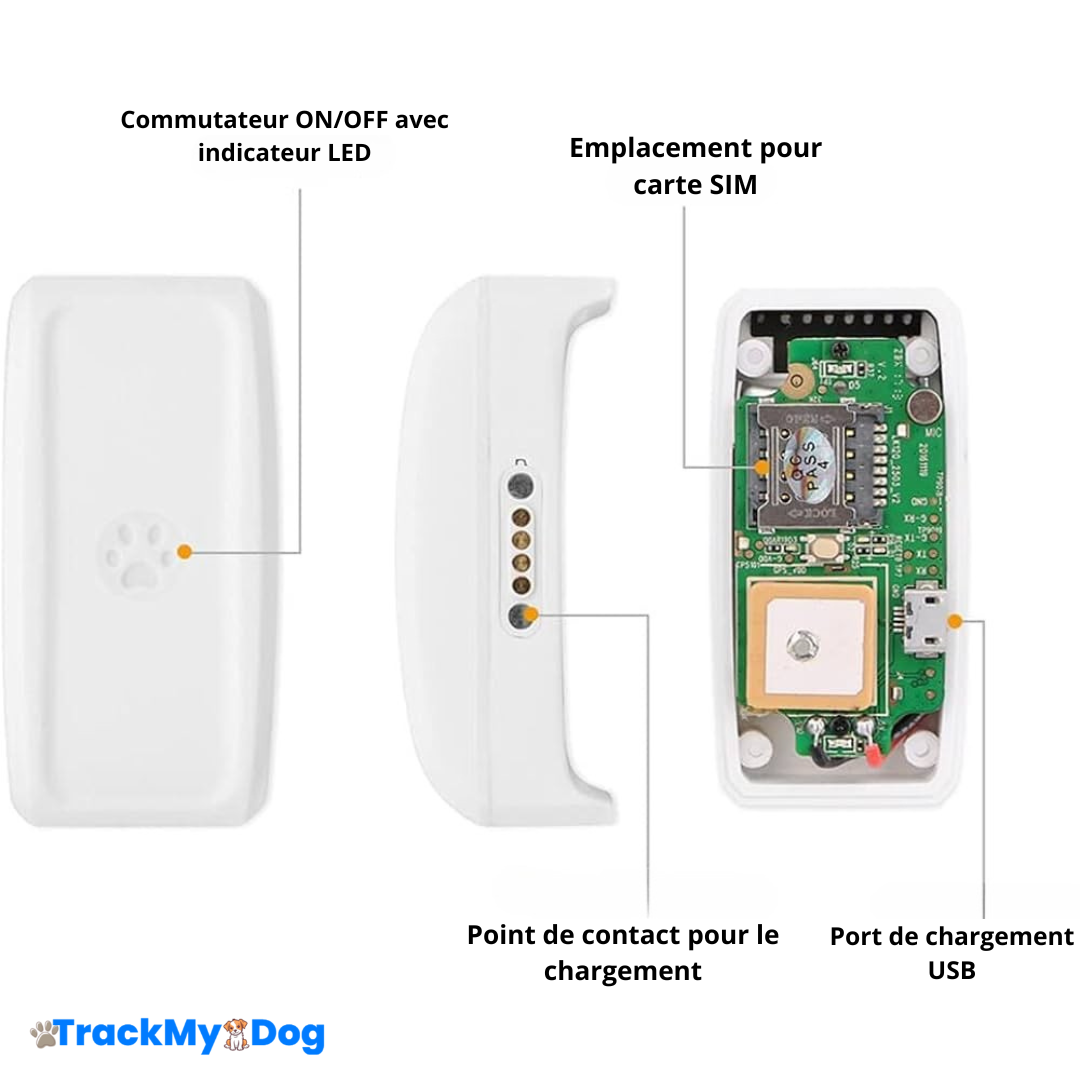 Collier GPS TrackMyDog Pro – Localisation Précise et Autonomie Longue Durée